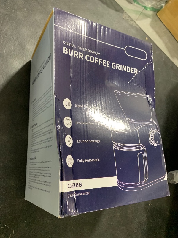 Photo 1 of SHARDOR Burr Coffee Grinder, Electric Grinder with 32 Precision Grind Settings, 40-Second Adjustable Timer, and Chamber Cleaning Function for Home Brewing