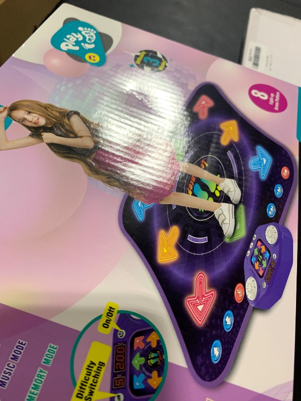 Photo 1 of Dance Mat Toys for 3-12 Year Old Girls & Boys, Dance Mats with Light Up 8-Buttons & Wireless Bluetooth, Music Dance Toy with 5 Modes Game, Birthday Xmas Gifts for 3 4 5 6 7 8 9 10+ Year Old Girls Boys