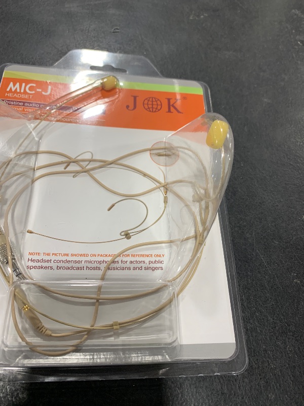 Photo 1 of J K Professional Headset/Headworn Microphone MIC-J 071S Compatible with Sennheiser Wireless System - Omnidirectional Mic - Super Lightweight & Creative Design & Smallest Cartridge