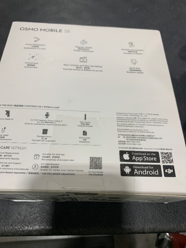 Photo 1 of DJI Osmo Mobile SE, 3-Axis Phone Gimbal for iPhone, Android, Built-in Tripod, Selfie Stick, Gimbal Stabilizer for iphone, Andriod, ActiveTrack 6.0, Vlogging Stabilizer for Youtube, TikTok, Travel