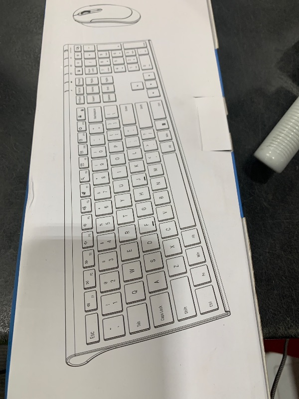 Photo 1 of Wireless Keyboard and Mouse, Vssoplor Rechargeable Quiet Full-Size Keyboard and Mouse Combo Set Ultra Slim Design for Laptop, PC, Notebook, Desktop-Dark Gray