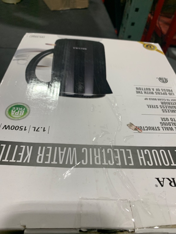Photo 1 of Secura Original Stainless Steel Double Wall Electric Water Kettle 1.8 Quart with Auto Shut-Off & Boil-Dry Protection, Black Onyx SWK-1701DA/HB-3227B