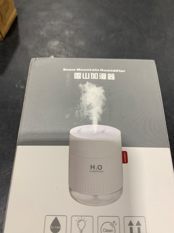 Photo 1 of Portable Mini Humidifier, 500ml Small Cool Mist Humidifier, USB Personal Desktop Humidifiers for Baby Bedroom Travel Office Home, Auto Shut-Off, 2 Mist Modes, Super Quiet, White