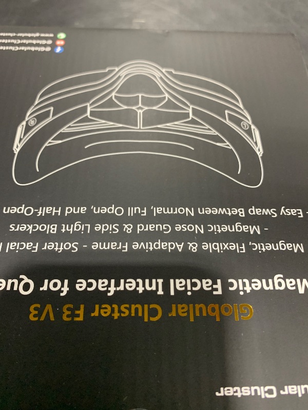 Photo 1 of Globular Cluster F3 V3 Magnetic Facial Interface for Quest 3, Flexible and Adaptive Frame with Multi-Material Pads, Not Compatible with Quest 3S or Official Charging Dock