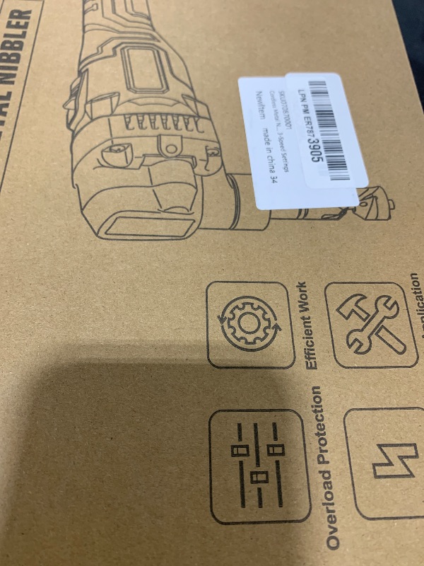 Photo 1 of Cordless Metal Nibbler Compatible with DeWalt 20V Battery (No Battery), 18-Gauge Electric Nibbler with Assist Handle & 2 Blades, 1900RPM Brushless Metal Cutter for Stainless Steel, Aluminum