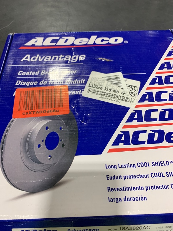 Photo 1 of ACDelco Advantage 18A2820AC Coated Rear Disc Brake Rotor