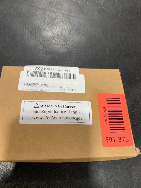 Photo 1 of uxcell 20mm External Circlips C-Clip Retaining Shaft Snap Rings 65Mn 100pcs