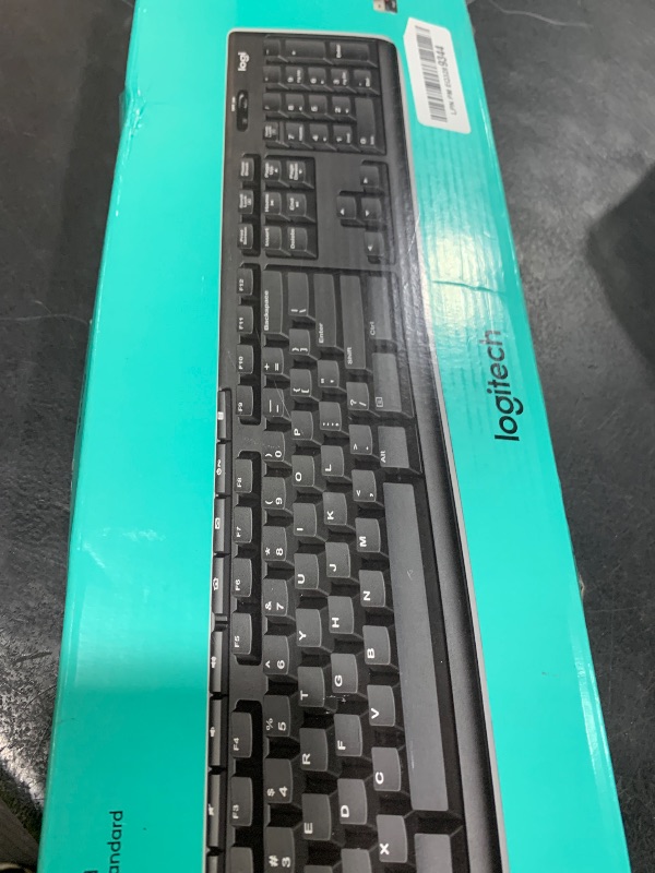 Photo 1 of Logitech K270 Wireless Keyboard for Windows, 2.4 GHz Wireless, Full-Size, Number Pad, 8 Multimedia Keys, 2-Year Battery Life, Compatible with PC, Laptop, Black