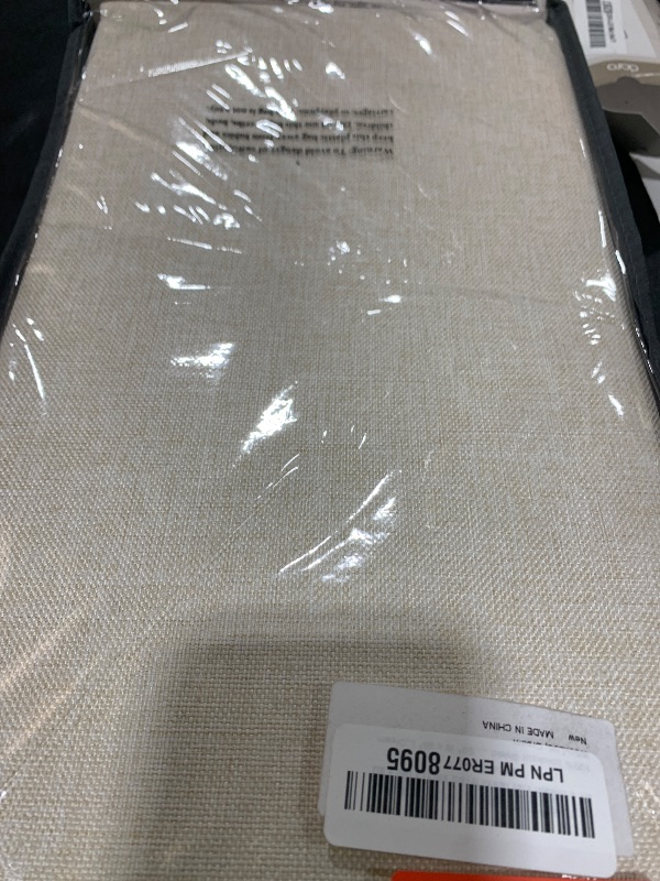 Photo 1 of 100% Blackout Shield Linen Blackout Curtains for Bedroom 96 Inches Long, Back Tab/Rod Pocket Living Room Drapes, Thermal Insulated Blackout Curtains 2 Panels Set, 50" W x 96" L,Cream