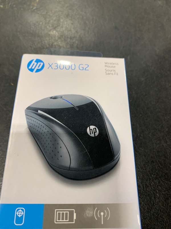 Photo 1 of HP X3000 G2 Wireless Mouse - Ambidextrous 3-Button Control, & Scroll Wheel Multi-Surface Technology, 1600 DPI Optical Sensor Win, Chrome, Mac OS Up to 15-Month Battery Life (?28Y30AA#ABA, Black)