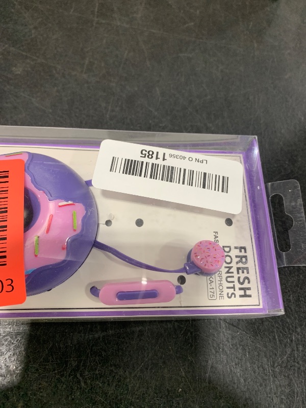 Photo 1 of QearFun Donut Earbuds for Kids, Cute Earbud & in-Ear Headphones Wired Gift for School Girls and Boys with Microphone and Lovely Earphones Storage Case