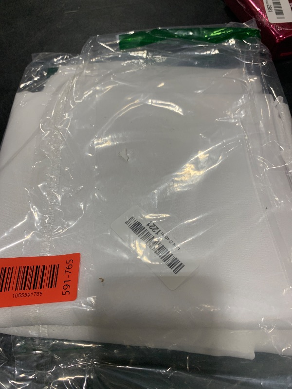 Photo 1 of Hookless It's A Snap! Polyester Fabric Snap-in Replacement Shower Curtain Liner with Magnets Curtain with Sheer Window, 70" x 54", Water-Repellent, Easy Install, White