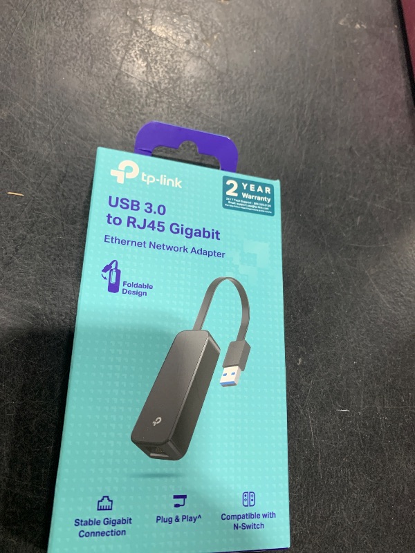 Photo 1 of TP-Link USB to Ethernet Adapter (UE306), Supports Nintendo Switch, 1Gbps Gigabit RJ45 to USB 3.0 Network Adapter, Foldable & Portable Design, Plug and Play, Compatible with Windows, macOS, and Linux