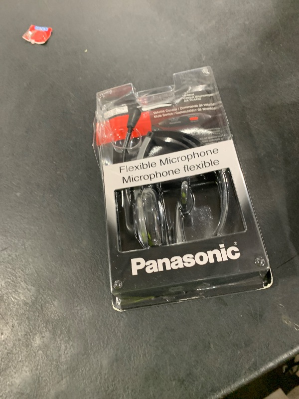 Photo 1 of Panasonic Comfort Fit Headset for TCA Series Cordless Landline Phones, Foldable Headset with Flexible Noise-Cancelling Microphone and Volume Control, 2.5 mm Plug, Grey/Silver KX-TCA430