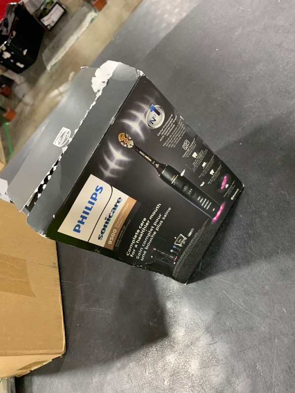 Photo 1 of Philips Sonicare DiamondClean Smart 9500 Electric Toothbrush, Sonic Toothbrush with App, Pressure Sensor, Brush Head Detection, 5 Brushing Modes and 3 Intensity Levels, Black, Model HX9923/11