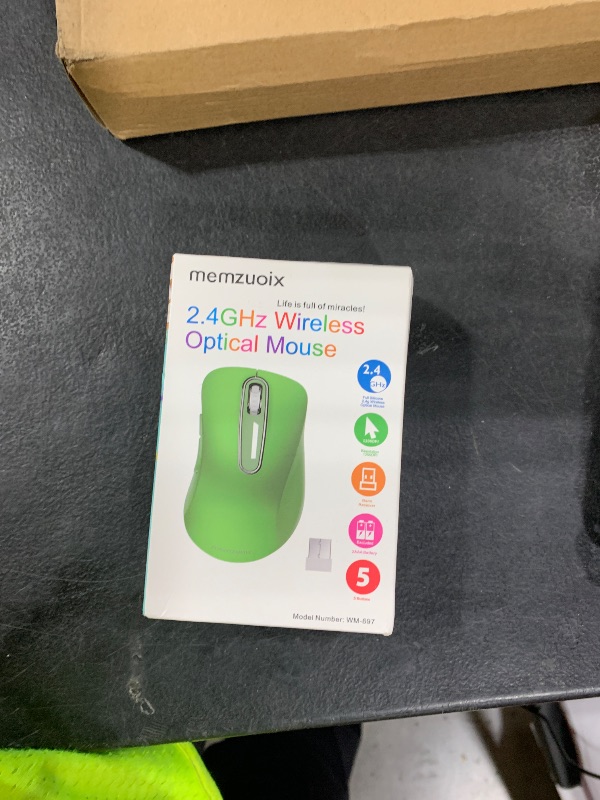 Photo 1 of memzuoix 2.4G Wireless Mouse, 1400 DPI Mobile Optical Cordless Mouse with USB Receiver, Portable Computer Mice for Laptop, PC, Desktop, MacBook, 5 Buttons (Mint Green)