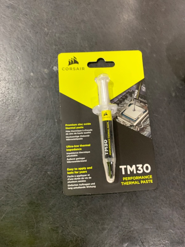 Photo 1 of Corsair TM30 Performance Thermal Paste | Ultra-Low Thermal Impedance CPU/GPU | 3 Grams|w/applicator, silver for Desktop