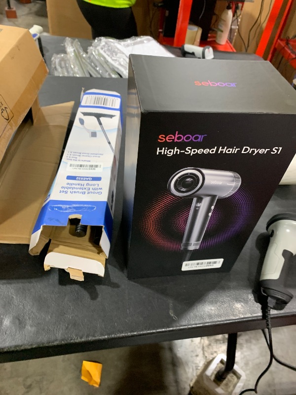 Photo 1 of seboar High-Speed Ionic Hair Dryer with Diffuser, Professional LCD Display Thermo-Control Blow Dryer, 1500W Fast Dry, 500 Million Negative Hairdryer, Low Noise, Lightweight for Travel Home Salon