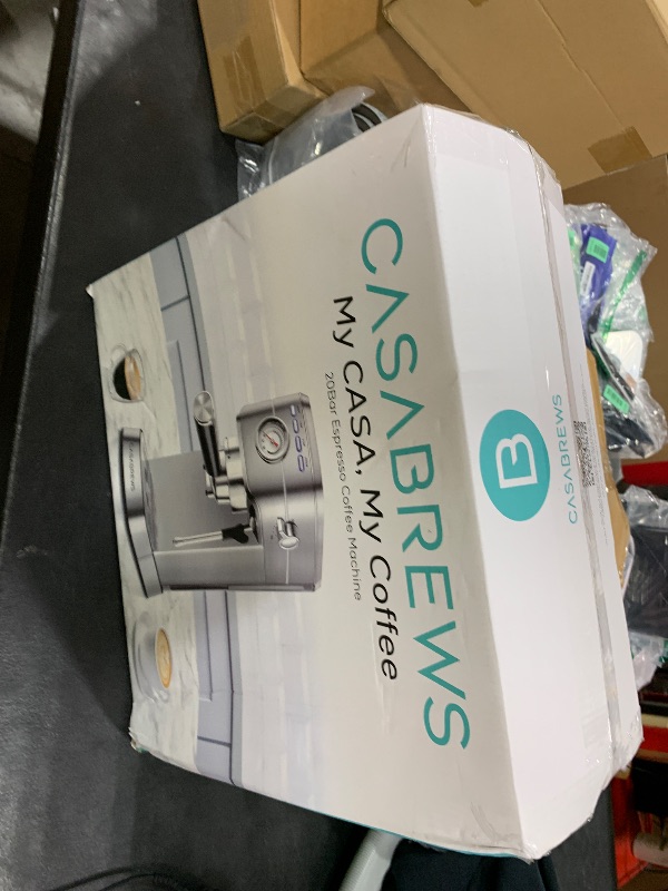 Photo 1 of CASABREWS CM5418 Espresso Machine 20 Bar, Compact Espresso Maker with Steam Milk Frother, Stainless Steel Coffee Machine with 34oz Removable Water Tank for Cappuccino, Latte, Silver