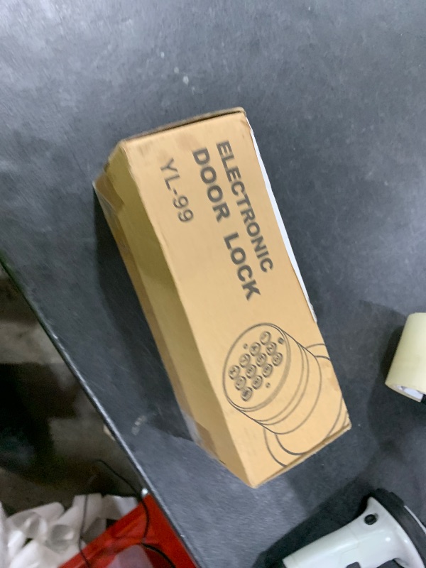 Photo 1 of Signstek Keyless Entry Door Lock, Door Knob with Keypad, Smart Code Door Lock, Mute Mode, Passage Function, Easy to Install, Satin Nickel