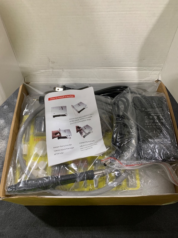 Photo 1 of Mini Table Saw for Crafts Portable Precision Table Saw,96W mini Desktop Electric Saw 7 Speed Adjustable,DIY Model Crafts Cutting Tool for Wood Plastic Acrylic Cutting