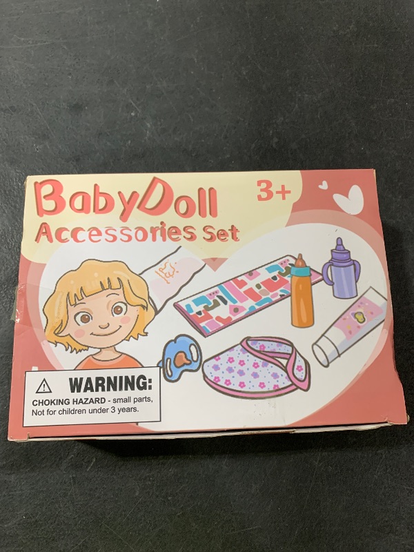 Photo 1 of 14 Pack Baby Doll Accessories, Baby Doll Feeding and Caring Set Includes Diaper Bag, Doll Diapers, Magic Bottle, Changing Mat for Girl Toddler Kid, Babies Pretend Play Set for Birthday Gift Christmas
