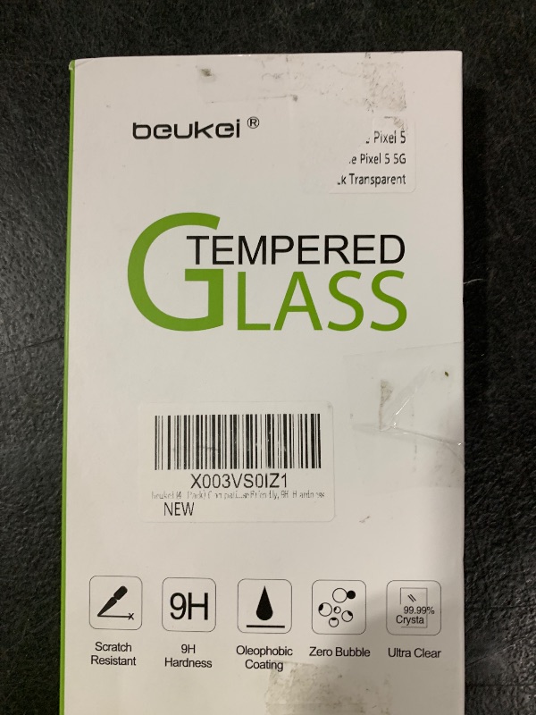 Photo 1 of beukei (4 Pack) Compatible for Google Pixel 5 5G / Google Pixel 5 Screen Protector Tempered Glass, Touch Sensitive,Case Friendly, 9H Hardness