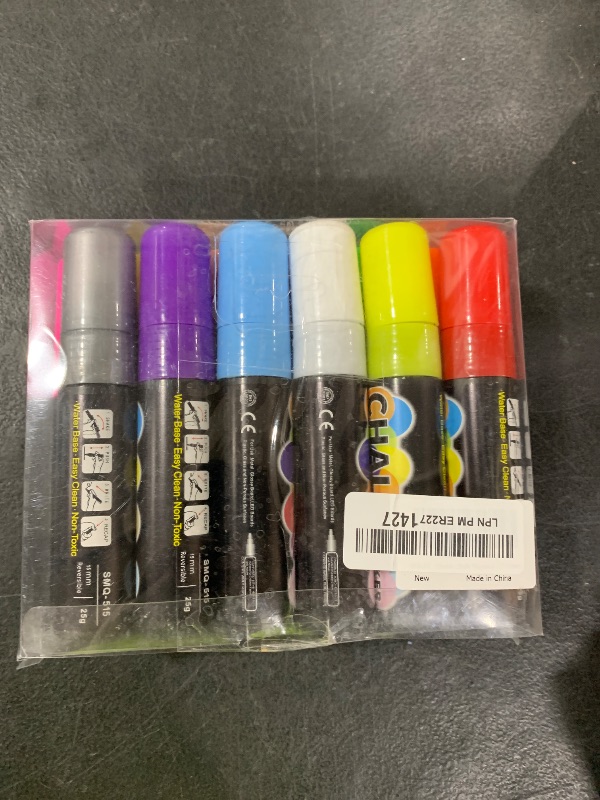 Photo 1 of KERIFI Window Markers for Car, 15mm Jumbo Liquid Chalk Markers, Washable & Wet Erase Chalk Pens for Blackboard, Chalkboard, Signs, Glass, Window, Graduation Celebration School (12 Neon Colors)
