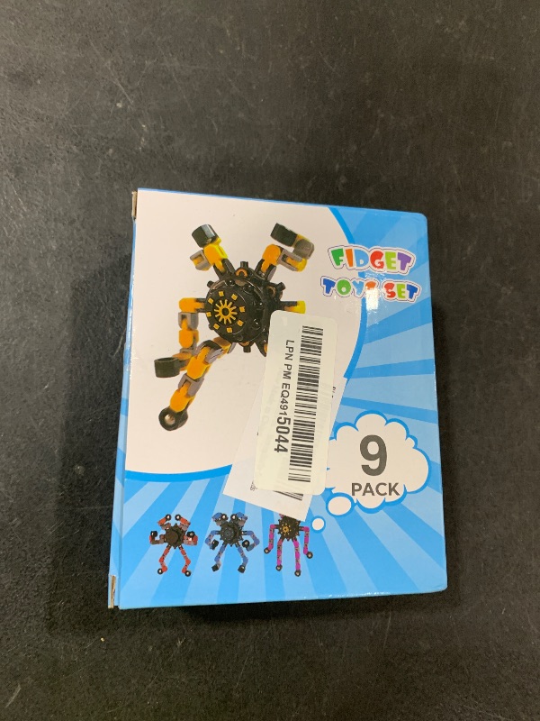 Photo 1 of Transformable Fidget Spinners,9PCS Funny Sensory Fidget Toys Adults Deformable Chain DIY Robot Spinner,Fingertip Stress Relief Gyro Toy for Kids, Kids Classroom Prizes