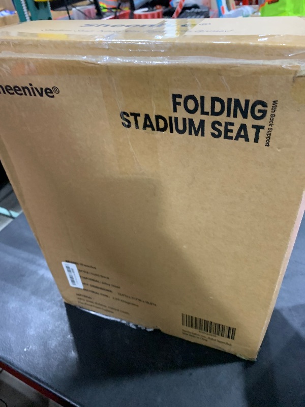 Photo 1 of Sheenive Stadium Seats for Bleachers with Back Support, Bleacher Seats with Backs and Cushion Wide, Padded Portable Folding Comfort Stadium Chair with Shoulder Strap, Perfect for Sports Events