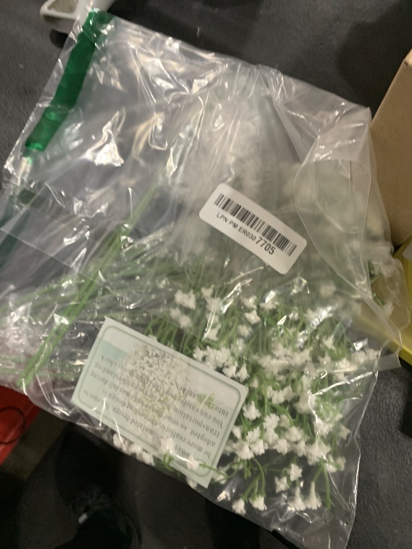 Photo 1 of MAQIAHN 6 Baby Breath Artificial Flowers - Babies Breath Flowers Artificial Bulk Faux Flowers Bouquet White Flores Greenery Real Touch Fake Flowers Arrangements Wedding Centerpieces Tables Decorations