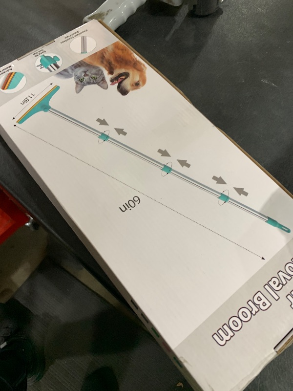 Photo 1 of Carpet Rake for Pet Hair Removal - Reusable Pet Hair Remover, 60” Adjustable Long Handle Cat Dog Carpet Rake Scraper with Patented Design, Dog Hair Rake Brush for Rugs, Mats, Couch