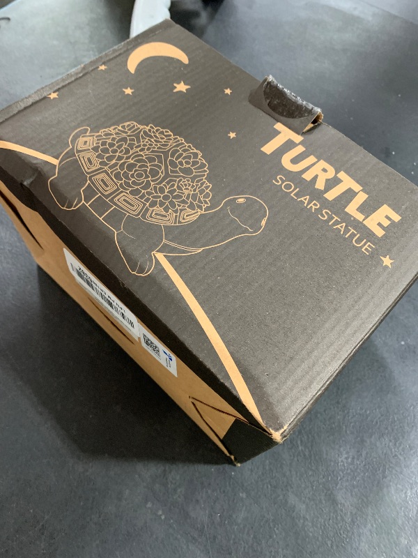 Photo 1 of Nacome Solar Garden Outdoor Statues Turtle with Succulent and 7 LED Lights - Lawn Decor Tortoise Statue for Patio, Balcony, Yard Ornament - Unique Housewarming Gifts