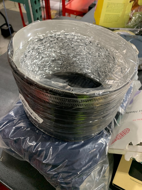 Photo 1 of Drasum Flexible 8-Inch Aluminum Ducting, Heavy-Duty Four-Layer Protection, 8-Feet Long for Heating Cooling Ventilation and Exhaust