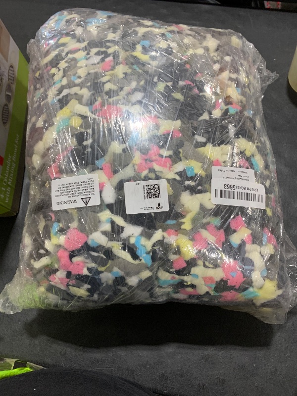 Photo 1 of Welacer Shredded Memory Foam Filling 10lbs for Bean Bag Filler, Pillow Stuffing Cushion Arts Crafts Refill, Without Added Gel Particles, Premium Soft and Great for Stuffing, Multi Color and Shape