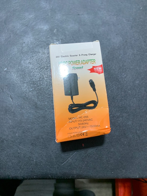 Photo 1 of 24V Electric Scooter 3-Prong Charger, for MX350 Dirt Bike Charger Scooter, MX400 Dir t Rocket, E300, E200, E100, Dirt Quad, Pocket Mod, Moped, Motorcycle, 24V Scooter Battery Charger