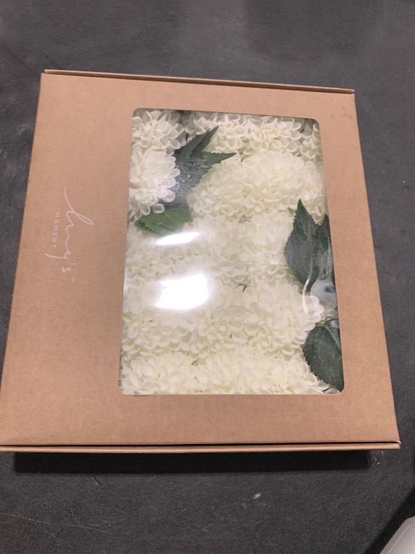 Photo 1 of Ling's Moment Ivory Dahlia Foam Artificial Flowers Real Touch Faux Fake Flower for Home Decor Graduation Baby Shower Decorations Outdoors Party Favors Wedding Gifts Centerpieces Arrangements 25pcs