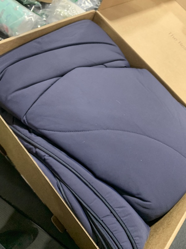 Photo 1 of REST® Evercool® Cooling Comforter, Full/Queen, Blanket for Hot Sleepers, All Season Bedding to Keep Cool for Night Sweats, Breathable Lightweight Blanket, 90"x90" Inches, Midnight Blue