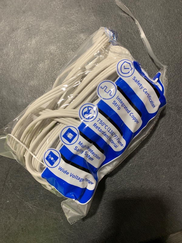 Photo 1 of Extension Cord 15 ft, Surge Protector Power Strip with 6 Outlets 4 USB Charger(2 USB C Port), Flat Plug Outlet Extender Long Cord, Protection for Indoor, Home, Office Supplies, Dorm Room Essentials