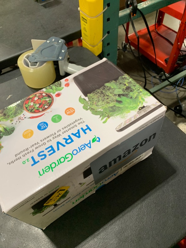 Photo 1 of AeroGarden Harvest 2.0, Indoor Garden Hydroponic System with LED Grow Light, Holds up to 6 AeroGarden Pods, Black