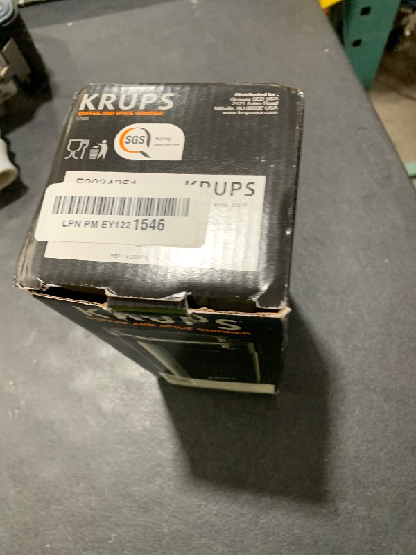 Photo 1 of KRUPS Precision Electric Coffee Grinders: 3 oz Capacity, 200W Motor, Stainless Steel Blades for Uniform Grinding of Coffee Beans, Herbs, Nuts, and Spice Grinder (Black)