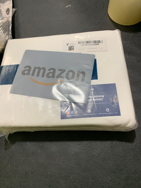 Photo 1 of Bedsure Duvet Cover Twin/Twin XL Size - 2 Pieces Prewashed Cotton-Like Extra Soft Bedding Set, Includes 1 Twin Duvet Cover 68x90 Inches with Zipper Closure & 1 Pillow Sham, White, No Comforter