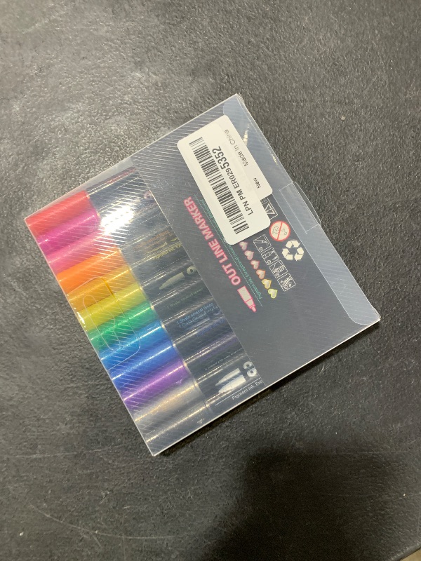 Photo 1 of Glitter Markers Outline Glitter Pens: 12 Shimmer Metallic Tween Teen Girl Gifts Trendy Stuff 4-16 Year Old,Arts Crafts Kids Ages 8-12,Art Supplies Kids 6-8 9-12 10-12,Cute Cool Fun Crafts Girls 8-12