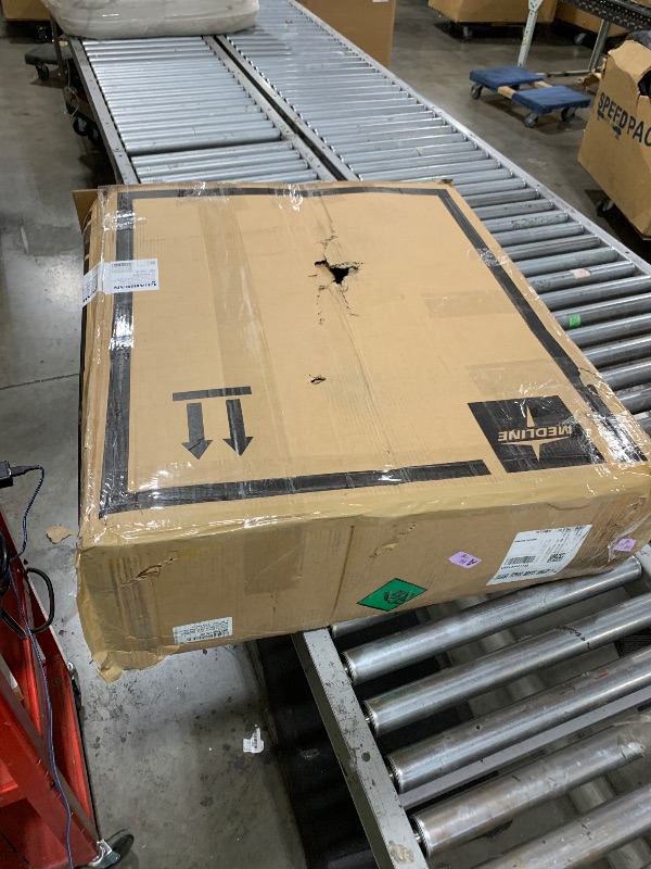 Photo 1 of Medline Heavy Duty Transport Chair supports up to 500 lbs., Bariatric Transport Wheelchair, 22" x 18" seat, Blue Frame