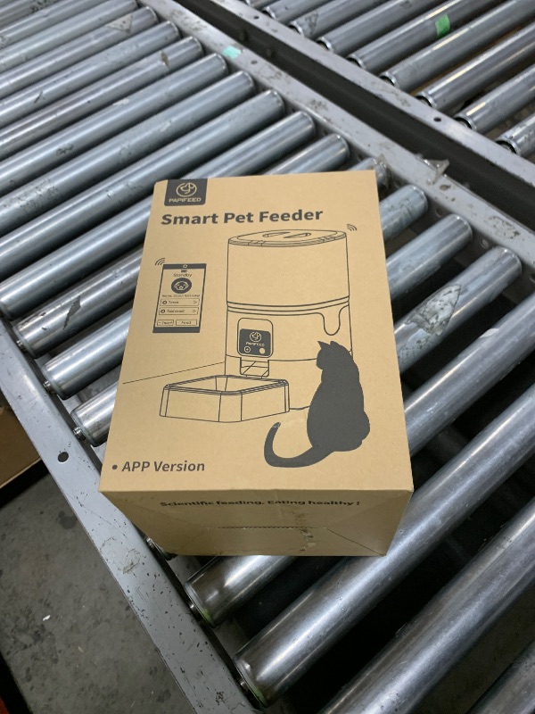 Photo 1 of PAPIFEED 2.4G WiFi Automatic Cat Feeder, 6L/25Cup Automatic Pet Feeder with APP Control for Remote Feeding, Detachable for Easy Clean, Cat Food Dispenser with Alexa,1-10 Meals Per Day for Dog, Black