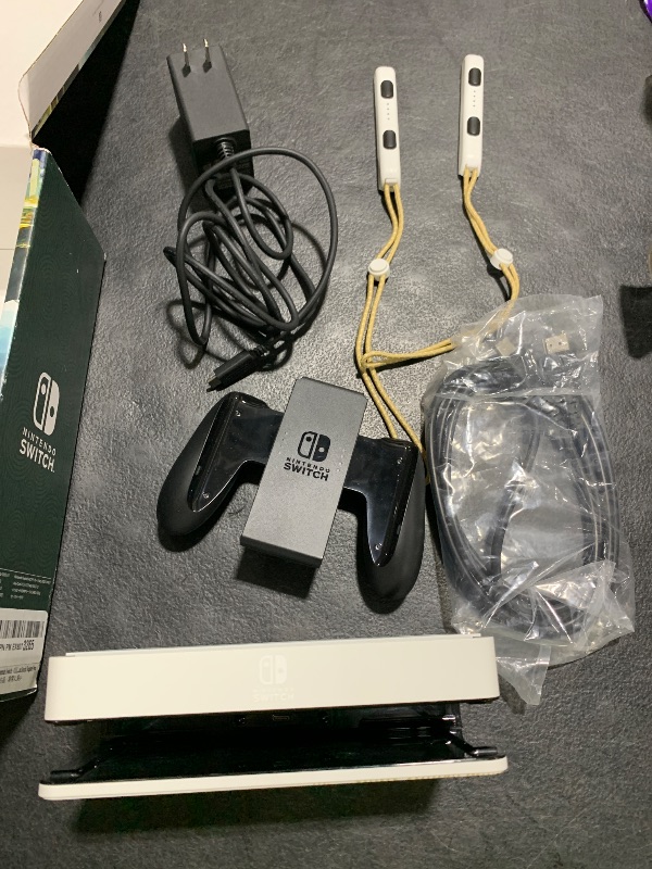 Photo 1 of *FOR PARTS ONLY* - MISSING JOY CONS, ONLY CHARGERS- Nintendo Switch - OLED Model - The Legend of Zelda: Tears of the Kingdom Edition (Japan Stock) Region-Free