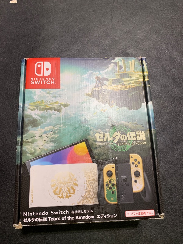 Photo 1 of *FOR PARTS ONLY* - MISSING JOY CONS, ONLY CHARGERS- Nintendo Switch - OLED Model - The Legend of Zelda: Tears of the Kingdom Edition (Japan Stock) Region-Free