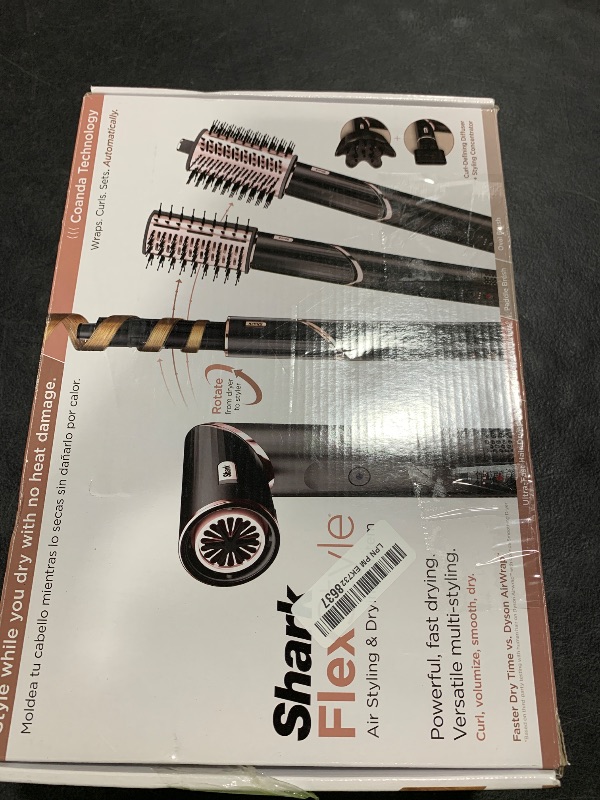Photo 1 of Shark Hair Dryer | FlexStyle Hair Styling System | Portable & Powerful Blow Dryer Brush | Hair Curler & Volumizer | 6 Styling Tools Included | Best for All Hair Types | Black | HD440BK