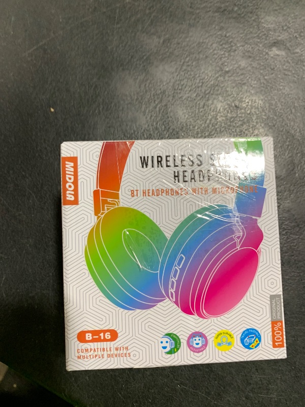 Photo 1 of MIDOLA Kids Headphones Wireless Bluetooth 5.4 68H Play Time Volume Limit 85/94dB Over-Ear Foldable Headset,Type-C Fast Charging,with Wired Aux Mic for Toddler Boy Girl Pad Tablet Pink
