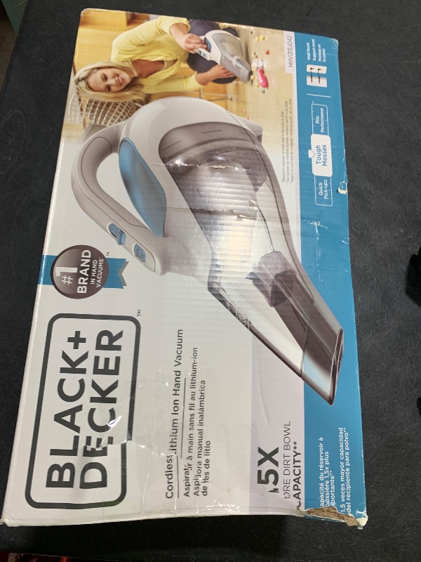 Photo 1 of ITEM HAS BEEN USED. -----------------------------------BLACK+DECKER dustbuster Cordless Handheld Vacuum, Home and Car Vacuum (HHVI315JO42)